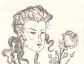 autoretrato con rosa