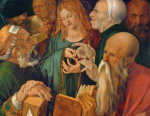 Alberto Durero. Jesús entre los doctors, 1506. . ©Museo Thyssen-Bornemisza, Madrid. Fotografía: José Loren