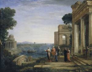 Claude Lorrain (about 1600-1682) View of Carthage with Dido and Aeneas, 1675/76 Oil on canvas, 120 x 149,2 cm Hamburger Kunsthalle © Hamburger Kunsthalle