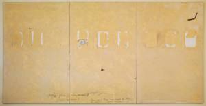 Què fem?, 1974 196 x 391 cm Técnica mixta sobre tela montada sobre madera Cortesía de la Galería Elvira González