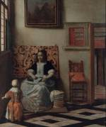  Pieter Hendricksz de HOOCH Interior con una mujer cosiendo y un niño Interior with a Woman sewing and a Child, c. 1662-1668 Óleo sobre lienzo / Oil on canvas. 54,6 x 45,1 cm Museo Thyssen-Bornemisza, Madrid. Inv. 195 (1958.7)