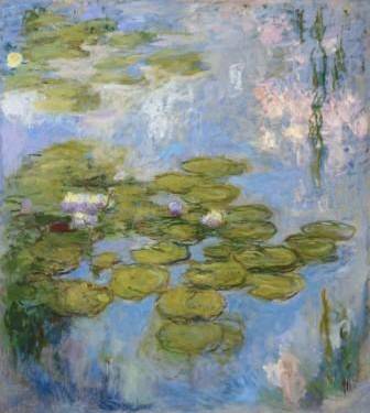 5.	<<Water-Lilies, 1916-1919 resized.jpg>>  Claude Monet  Waterlillies (Nymphéas) 1916-19  Oil on canvas  2000 x 1800 mm