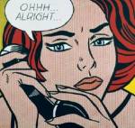 Roy Lichtenstein, American (1923-1997). Ohhh...Alright, 1964. Oil and Magna on canvas. 91.4 x 96.5 cm (36 x 38 in). © Estate of Roy Lichtenstein. Private Collection.