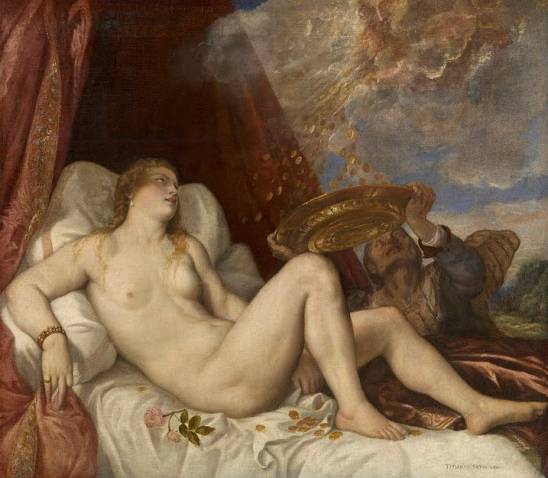 5.	Tiziano Vecellio, called Titian. Danaë. ca. 1560. Oil on canvas.  Gemäldegalerie of the Kunsthistorisches Museum, Vienna.