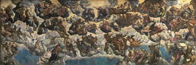 Tintoretto. El Paraíso, c. 1588. Óleo sobre lienzo. 169,5 x 494 cm. Museo Thyssen-Bornemisza, Madrid.