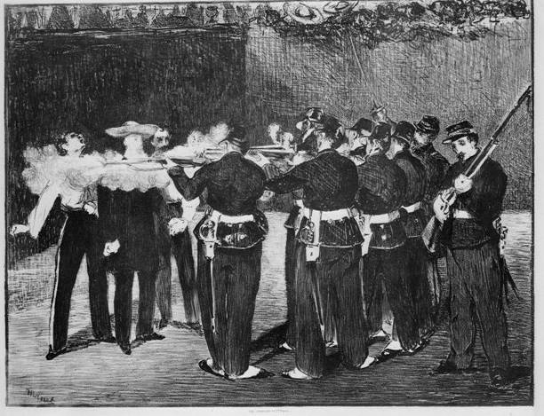 The Execution of Maximilian 	Edouard Manet (French, 1832–1883) 	1867–68 	Lithograph on chine collé 		*Museum of Fine Arts, Boston.  Gift of W. G. Russell Allen 	*Photograph © Museum of Fine Arts, Boston