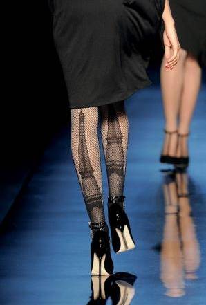 Jean Paul Gaultier. Fishnet tights, Parisiennes collection haute couture fall/winter 2010-2011 © Patrice Stable/Jean Paul Gaultier