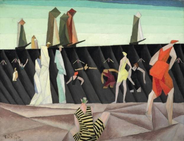 Lyonel Feininger Bathers on the Beach I 1912 Oil on canvas 50.5 x 65.7 Harvard Art Museums, Busch-Reisinger Museum, Cambridge, Massachusetts; Association Fund BR54.7 © Estate of Lyonel Feininger / SODRAC (2011) Photo © President and Fellows of Harvard College