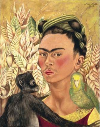Frida Kahlo Autorretrato con chango y loro 1942  © 2011 Frida Kahlo, Banco de México, “Fiduciario” en el Fideicomiso relativo a los museos Diego Rivera y Frida Kahlo. 