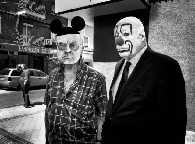 Retrato de Eduardo Arroyo y Luis Gordillo, realizado por Jordi Socías | Madrid, 2010 | Cortesía Ivorypress