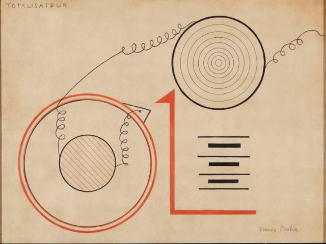 Francis Picabia. Totalisateur, 1922. Acuarela y tinta sobre cartón 55x 73 cm. Museo Nacional Centro de arte Reina Sofía, Madrid