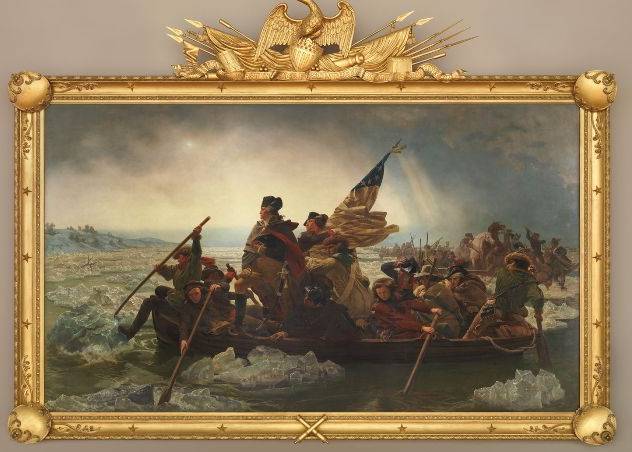 Emanuel Gottlieb Leutze (German, active United States, 1816–1868) Washington Crossing the Delaware, 1851 Oil on canvas 149 x 255 in. (378.5 x 647.7 cm) Gift of John Stewart Kennedy, 1897 (97.34)