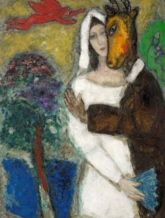 Marc Chagall. Sueño de una noche de verano, 1939. Óleo sobre lienzo 116,5 x 89 cm. Musée de Grenoble. Photographie © VEGAP